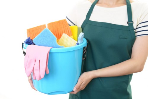Professional oven cleaner in Bromley deep cleaning a kitchen oven