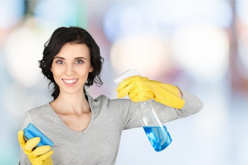 Technician treating different sofa fabric types in Bromley