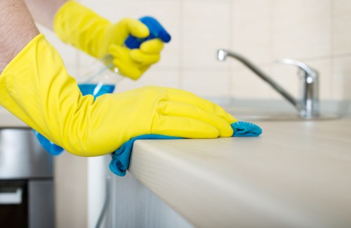 Deep cleaning and kitchen cleaning concept image